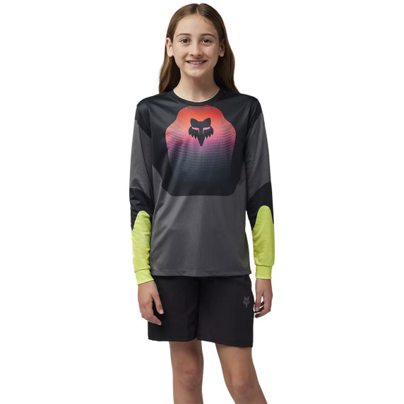 Fox Ranger Revise Black/Pink Youth LS Jersey