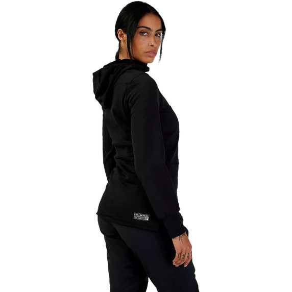 Fox Defend Black Womens Thermal Hoodie