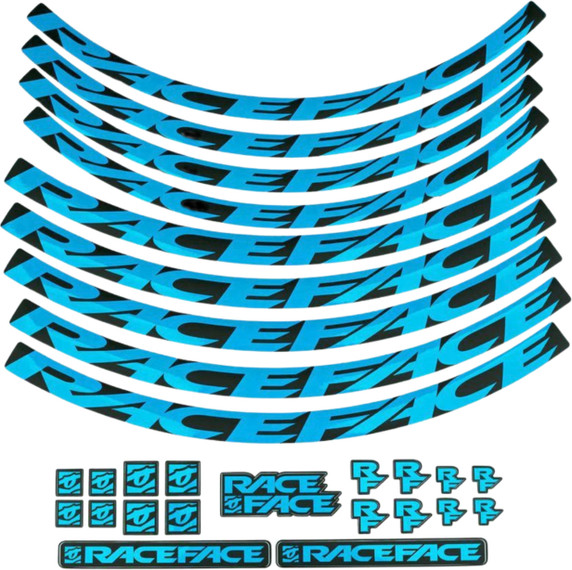 Race Face Blue LG Wheel Decal
