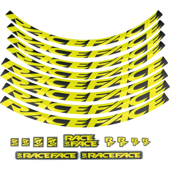 Race Face Yellow LG Wheel Decal