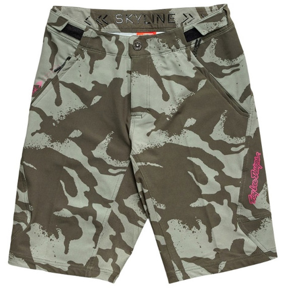 Troy Lee Designs Skyline Shell Shadow Camo Olive MTB Shorts