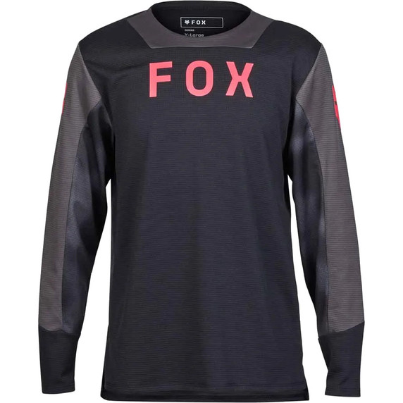 Fox Youth Defend LS Jersey Race Black
