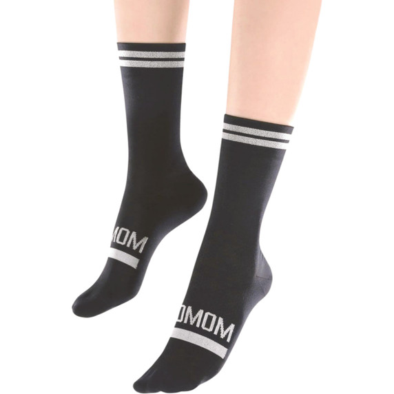Soomom Reflective Chic Logo Cycling Socks Black