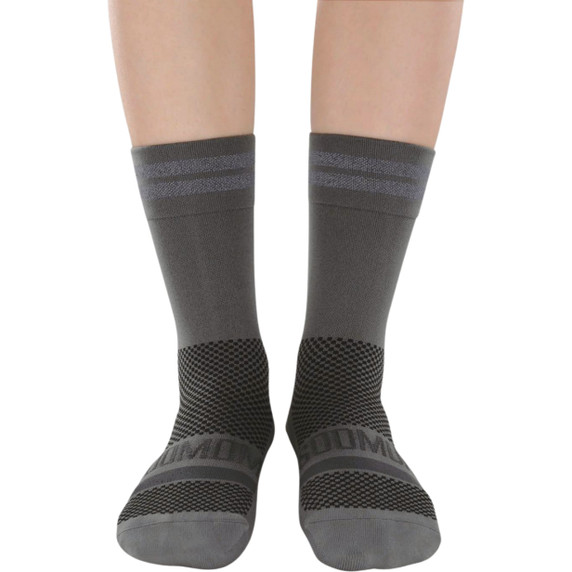 Soomom Reflective Chic Logo Cycling Socks Grey