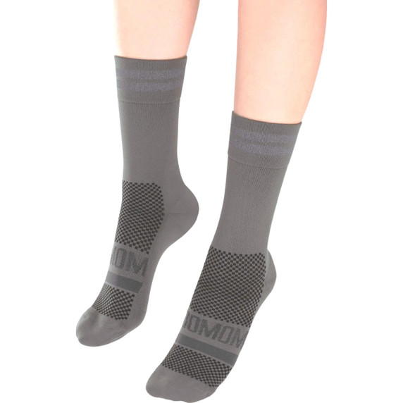 Soomom Reflective Chic Logo Cycling Socks Grey