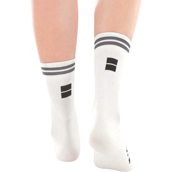 Soomom Reflective Chic Logo Cycling Socks White
