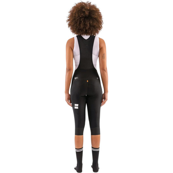 Soomom Womens All-Around 3/4 Cargo Thermal Bib Tights Black