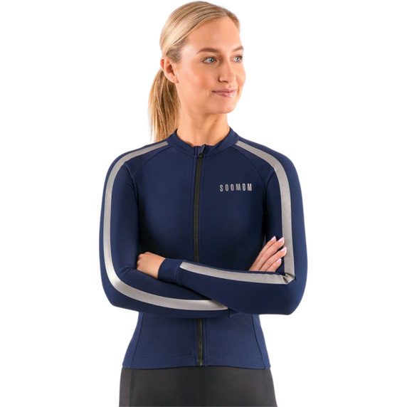 Soomom Womens Base Classic LS Thermal Jersey Navy