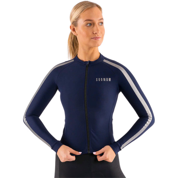 Soomom Womens Base Classic LS Thermal Jersey Navy