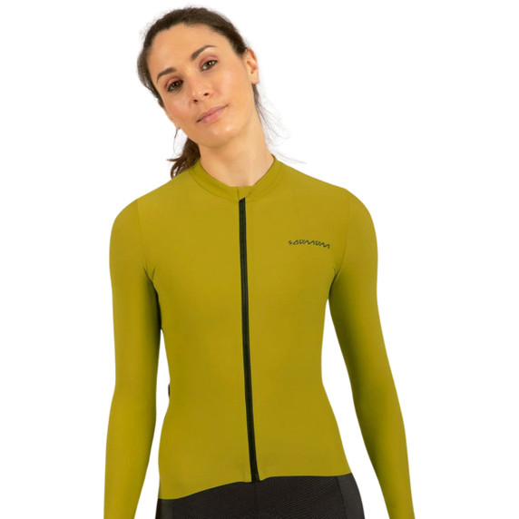 Soomom Womens Pro Lightweight LS Thermal Jersey Turtle Green