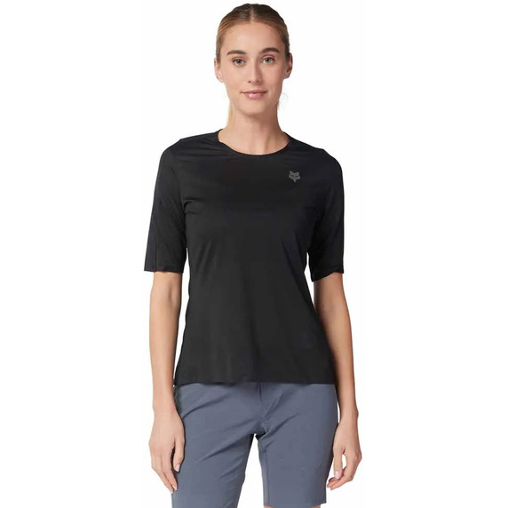 Fox Womens Flexair Ascent SS Jersey Black