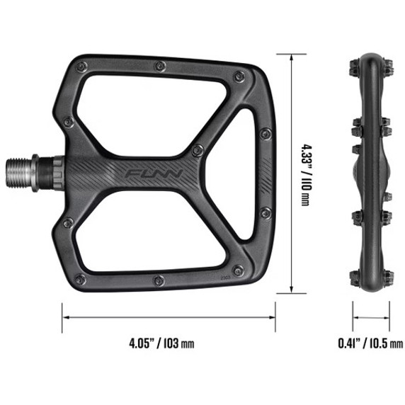 FUNN Python V2 Turquoise Flat Pedal Incl. Long Pins