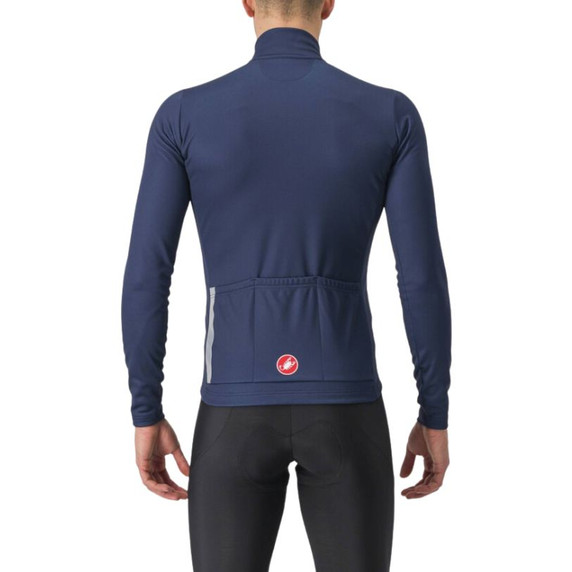 Castelli Entrata Thermal Jersey Belgian Blue/Silver Gray