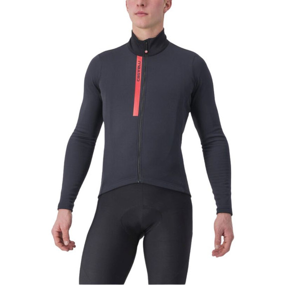 Castelli Entrata Thermal Jersey Light Black/Red