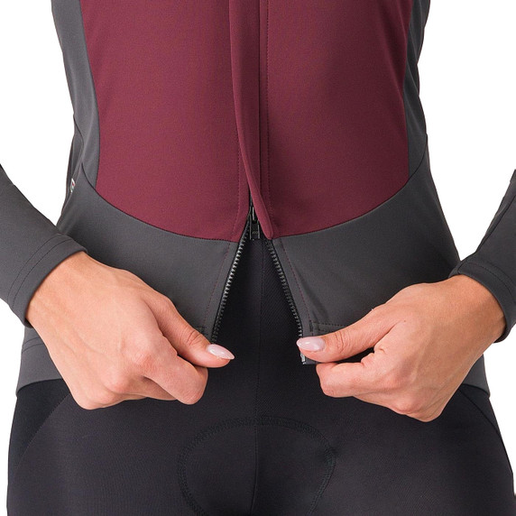 Castelli Perfetto Air Womens Jacket Deep Bordeaux/Dark Gray