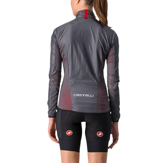 Castelli Squall Shell Womens Jacket Light Black/Silver Gray