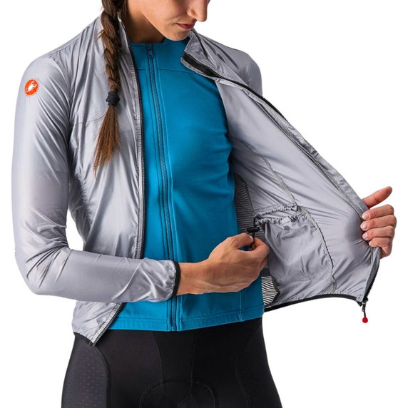 Castelli Squall Shell Womens Jacket Silver Gray/Black