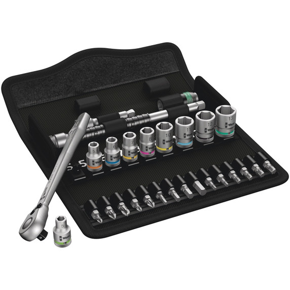 Wera 8100 SA 8 Zyklop Metal Ratchet Set 1/4in Drive W/ Switch Lever