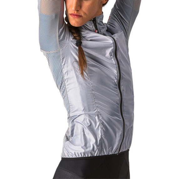 Castelli Aria Shell Womens Jacket Silver Grey X-Small