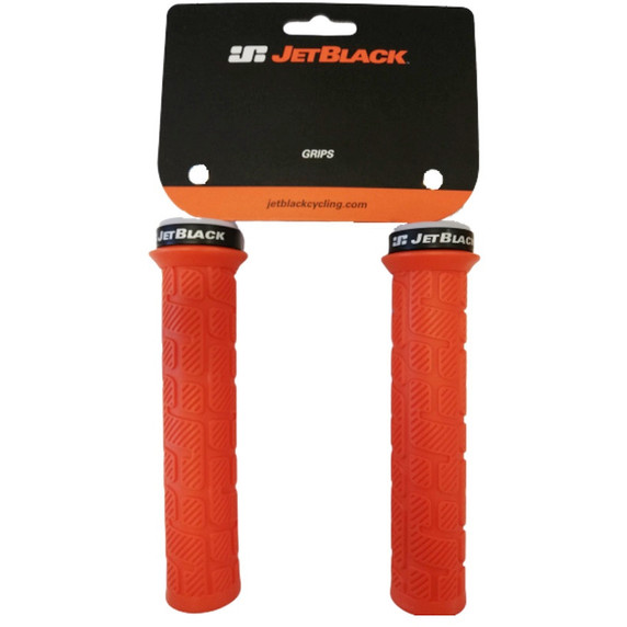 JetBlack RIP Factory Orange w/ Black Rings Lock On Grips