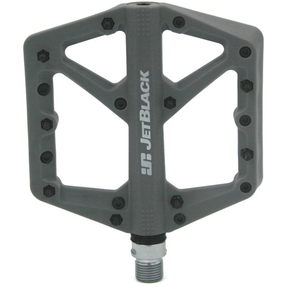 JetBlack Thermolite Cromo Axle Grey Flat Pedal