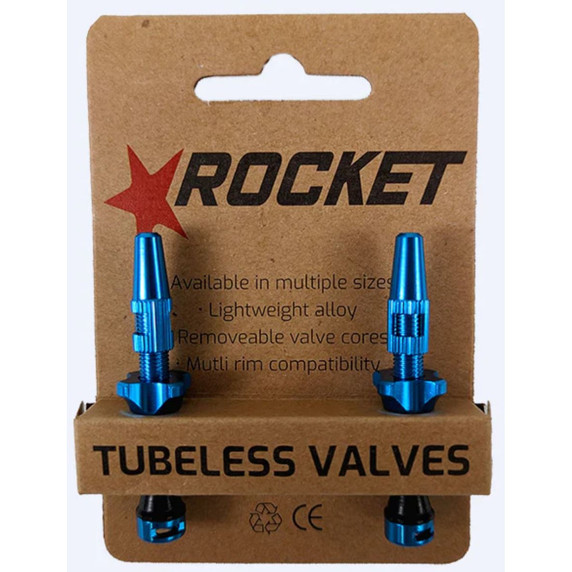 Rocket Tubeless Valves 48mm Blue