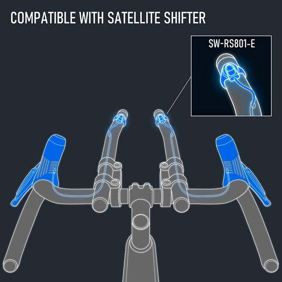 Shimano GRX ST-RX825 Right Di2 Shift-Brake Lever With WBR-RX820 Hydraulic Front Disc Brake