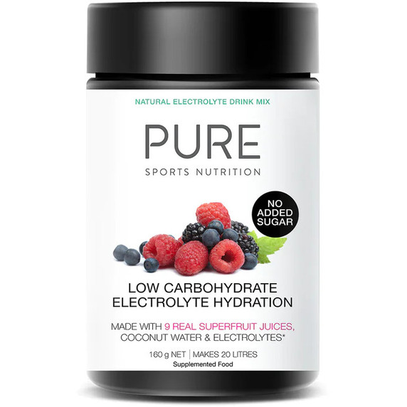 Pure Electrolyte Hydration Low Carb 160g Tub Superfruits