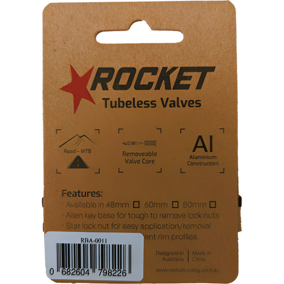 Rocket Tubeless Valves 48mm Green