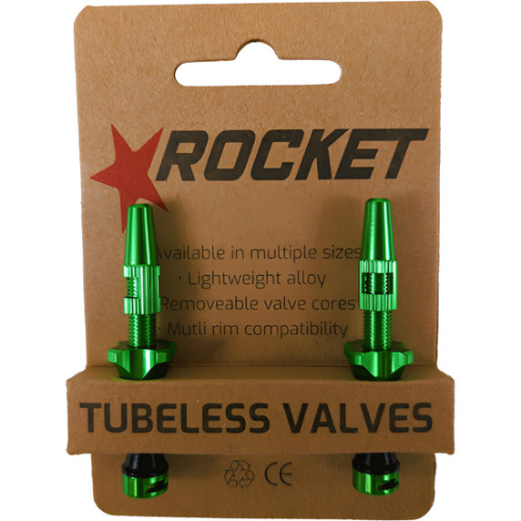 Rocket Tubeless Valves 48mm Green