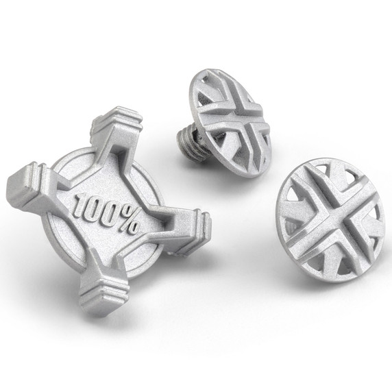 100% Status Helmet Visor Screw Kit Silver