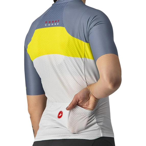 Castelli Aero Pro Jersey Womens Silver Grey/Sulphur Steel