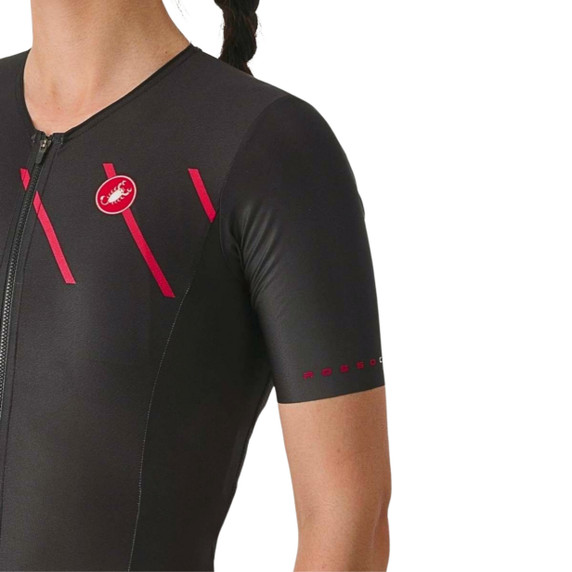 Castelli Free Sanremo 2 SS Suit Womens Sleeve Black/Hibiscus