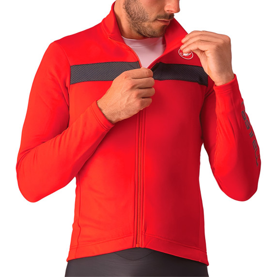 Castelli Puro 3 LS Jersey Red/Black Reflex