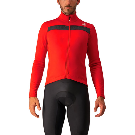 Castelli Puro 3 LS Jersey Red/Black Reflex