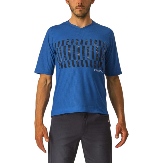 Castelli Trail Tech Tee Cobalt Blue/Savile Blue-Silver
