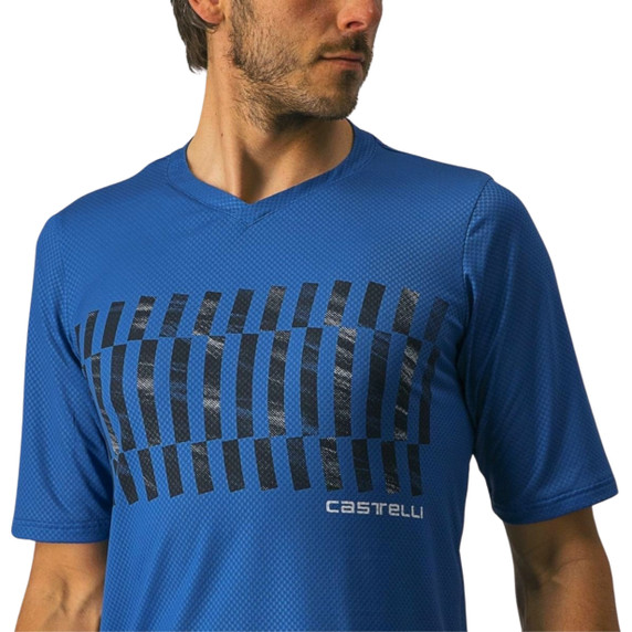 Castelli Trail Tech Tee Cobalt Blue/Savile Blue-Silver