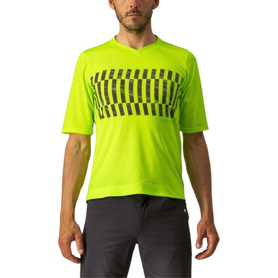 Castelli Trail Tech Tee Electric Lime/Dark Lime