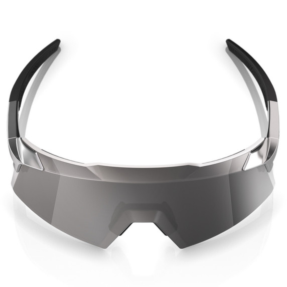 100% Aerocraft Sunglasses Gloss Black Chrome HiPER Silver