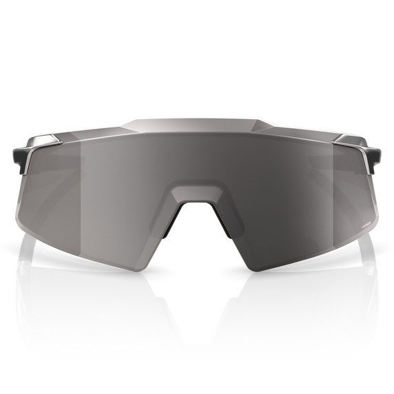 100% Aerocraft Sunglasses Gloss Black Chrome HiPER Silver