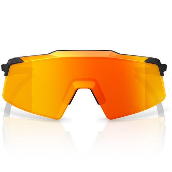 100% Aerocraft Sunglasses Soft Tact Black HiPER Red Mirror