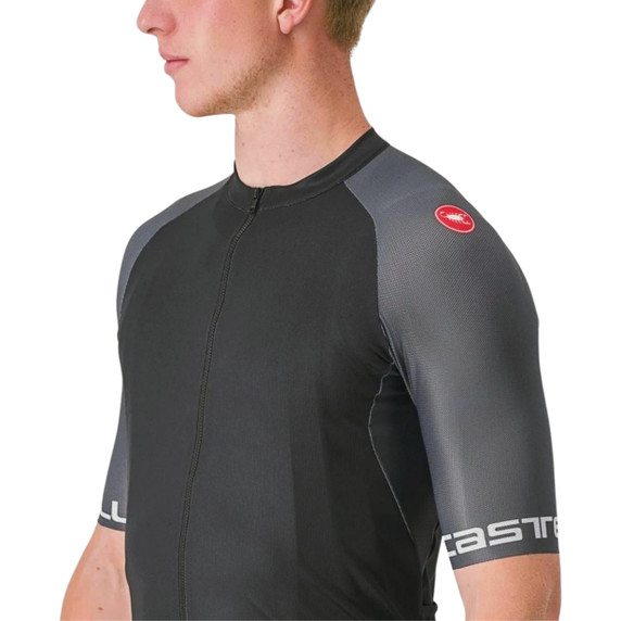 Castelli Entrata VI Jersey Light Black/Dark Gray-Ivory