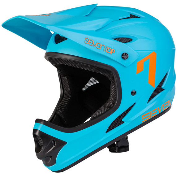 Seven iDP M1 Full Face Helmet Light Blue/Orange