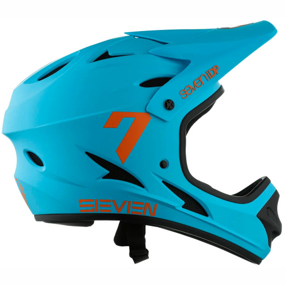 Seven iDP M1 Full Face Helmet Light Blue/Orange