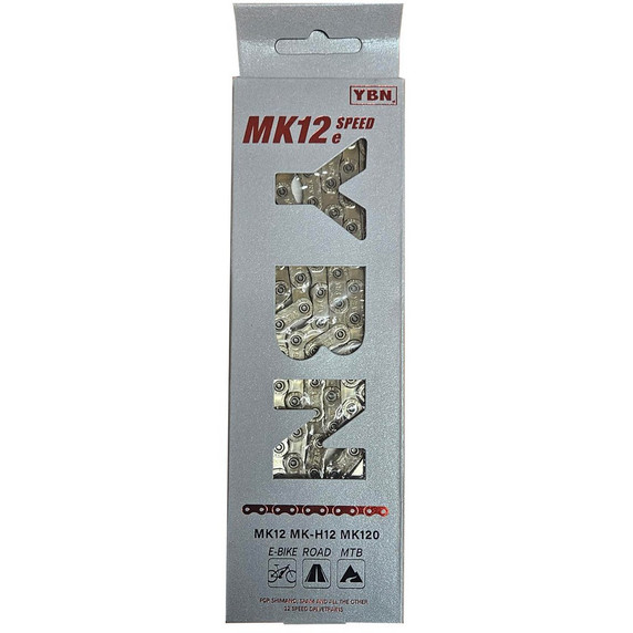 YBN Chain 12 Speed E-Bike MK12E 136L Silver