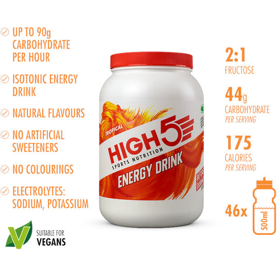High5 Energy Drink Mix Tropical 2.2kg