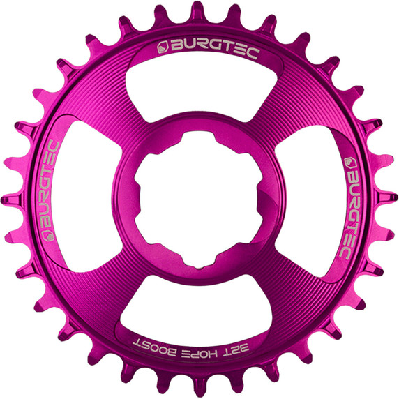 Burgtec Thick-Thin Oval Boost DM Hope 32T Chain Ring Purple