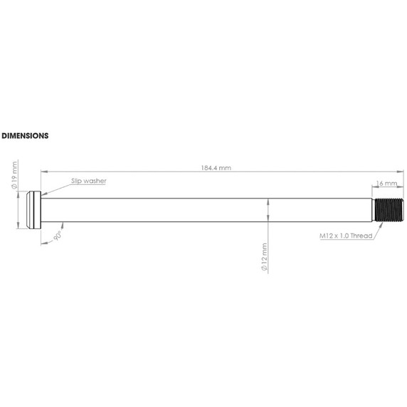 Burgtec Trek Rear Axle Iron Bro Orange M12x1.0 184.5mm