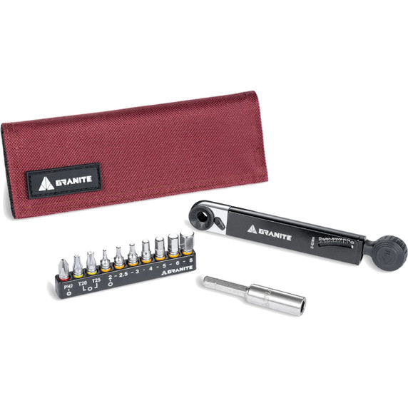 Granite Design Rocknroll TQ Mini Torque Wrench Tool Kit Red
