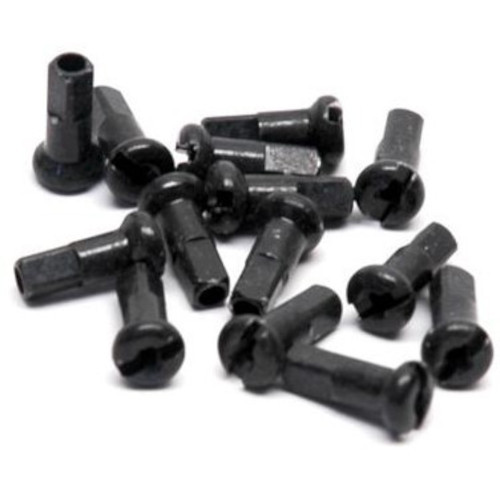 Pillar Alloy 14g 12mm Black Nipples Box 100